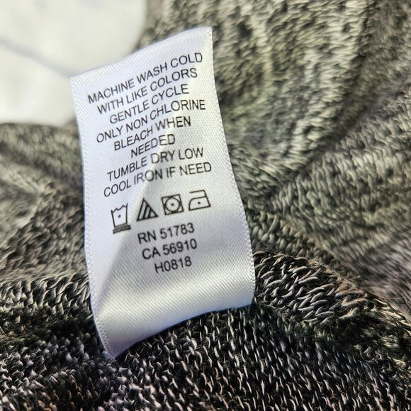 NWT Maurices Sz S Marled Black Velvet Lace 3/4 Sleeve Lightweight Knit Tunic Top - Picture 10 of 10